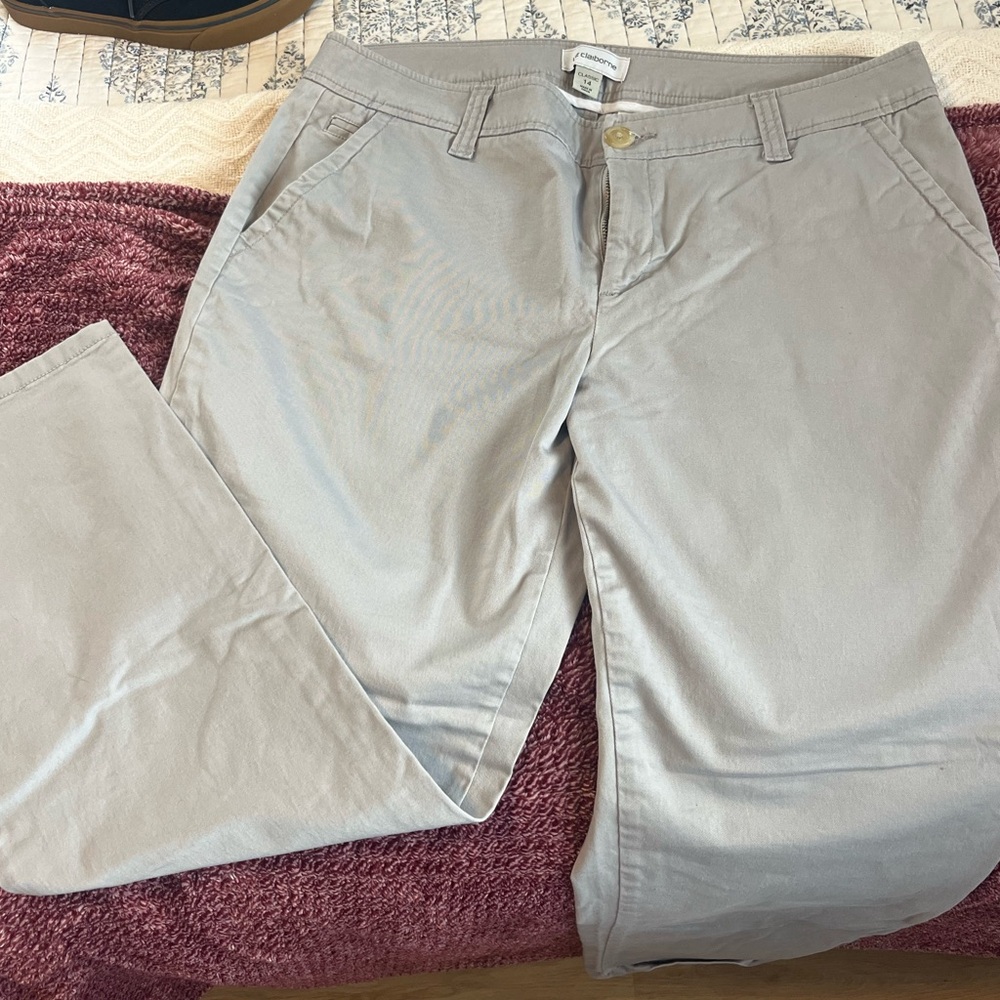 Liz Claiborne Men's Light Gray Chinos